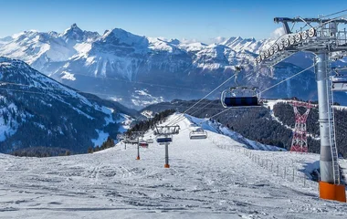 Teleférico no Grand Massif.
