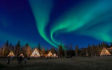 Aurora boreal em Yellowknife.