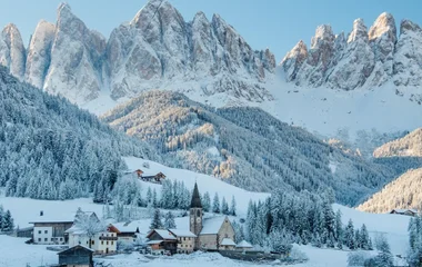 Vilarejo nos alpes.