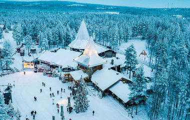 Vista de Rovaniemi em dezembro