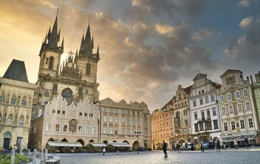 Paisagem da cidade de Praga com sua arquitetura majestosa