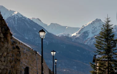 Paisagem de neve em Serre-Chevalier.