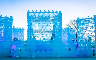 Castelo de gelo em Quebec.