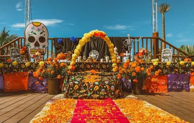 decoration dia de los muertos resort