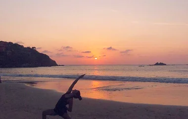 yoga on the beach