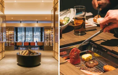 Collage of Haku restaurant and Yakiniku experience