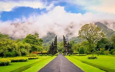 temple in the jungle in Indonesia