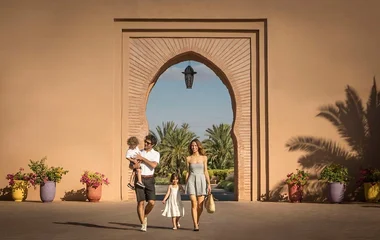 family on holiday in Morocco