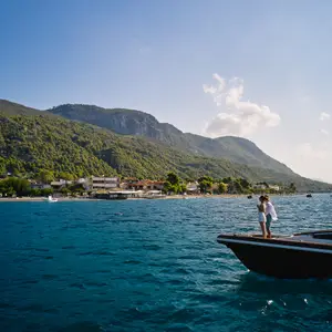 View of the sea in Greece