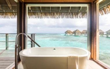 Overwater villa in the Maldives