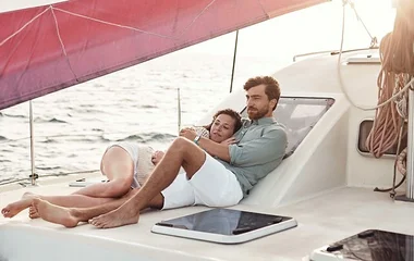 Couple enjoying the beautiful scenery at club med my