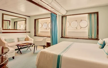 Club Med 2 has spacious cabins suited for families with children over 8 years old.
