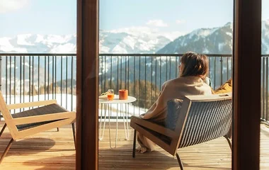 A woman spending time in Club Med Resort with mountain view