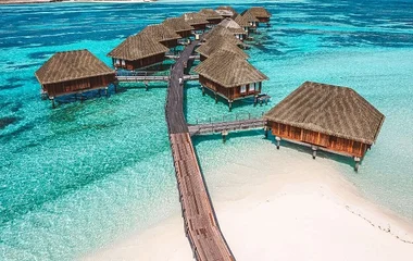 Bird's eye view beach resort in Club Med