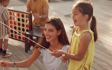 mother daughter at club med resort