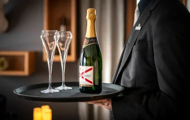 Private service serving wine