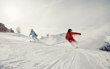 people skiing in Europe