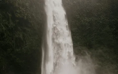 amazing waterfall in the forest bali