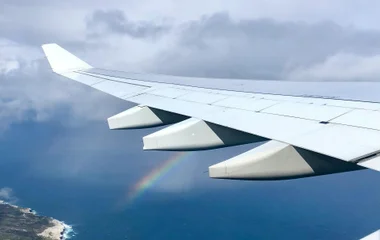 view from an airplane