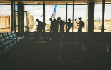 people in an airport