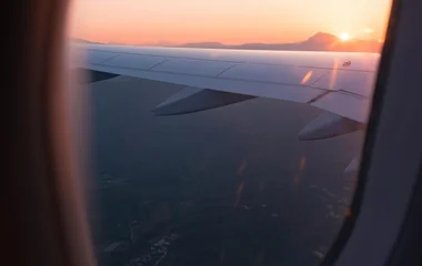 view from airplane window