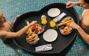 floating breakfast in Club Med Finolhu Villas, Maldives