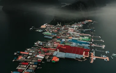 Koh panyee village near james bond island