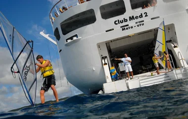 Windsurfing school aboard Club Med 2