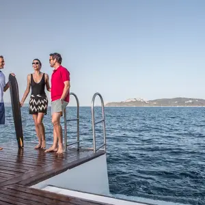 Família a bordo do cruzeiro