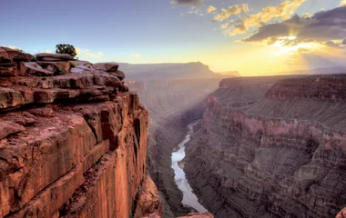 Coucher de soleil sur le Grand Canyon lors d'un voyage aux Etats-Unis