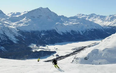 Piste de ski lors d'un voyage en Suisse