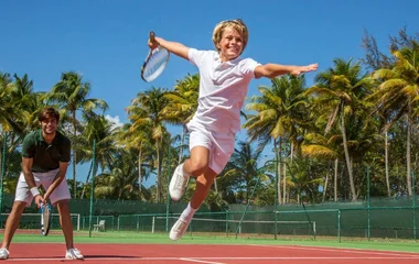 Play tennis with your family