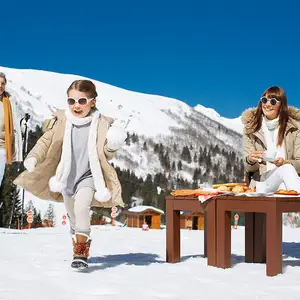 Família na neve
