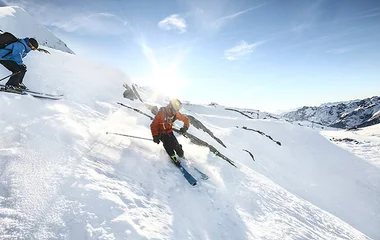 active skiing in the Alps