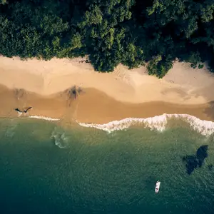 Birds eye view of brazil beach resort