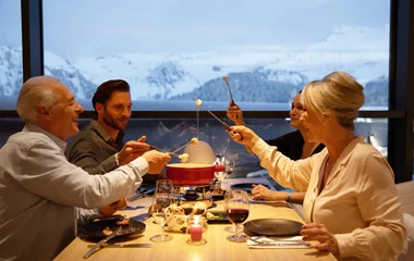 dining in the alps