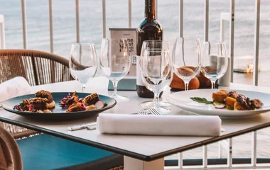 Dinner by the sea