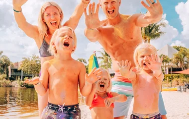 Familie am Strand