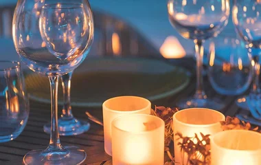 Beautifully candle tinted glasses