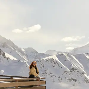 looking at the views of the French Alps