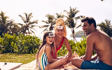Family holidays by the beach