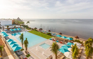 Views of the pool at Club Med Cancun