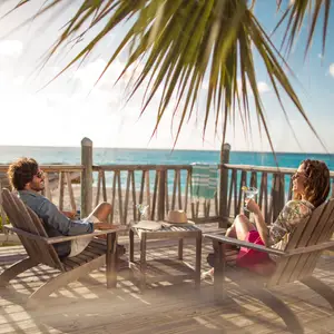 couple relaxing in the bahamas