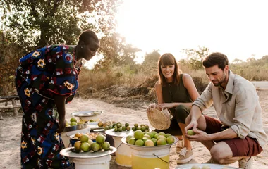 picking fruit in Senegal