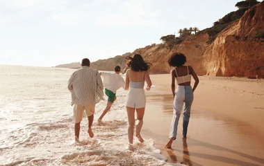 Teens on the beach in Algarve