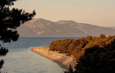 Views of the beach at a resort in Greece