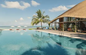 Views of Finolhu beach from Club Med Finolhu