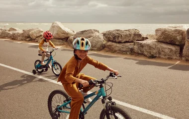 family cycling