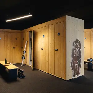 Club Med ski locker room