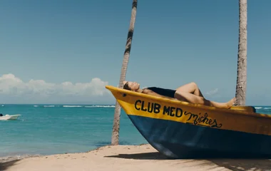 Relaxing on the beach in the Dominican Republic